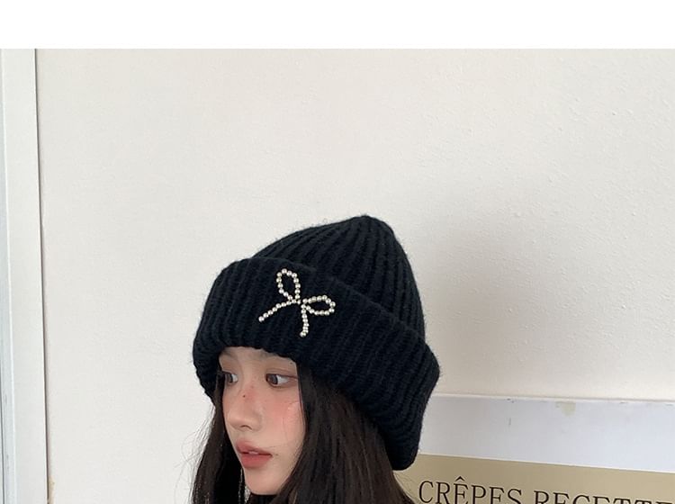 Beanie Beaded Bow