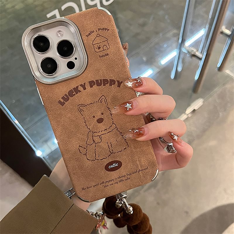 Case Strap Dog Phone / Pom Set