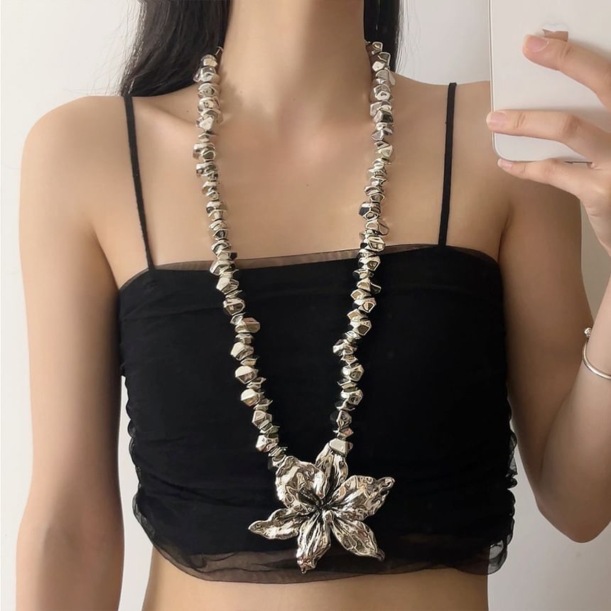 Beaded Flower Necklace