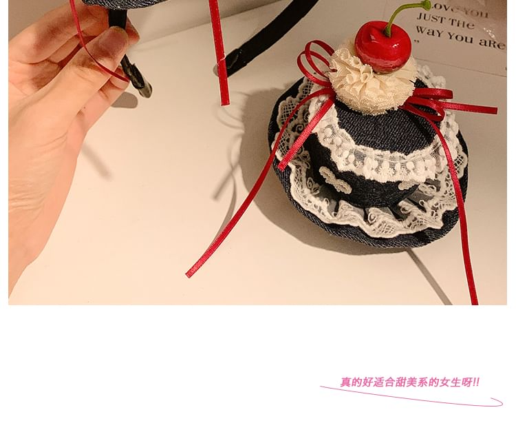 Cherry Trim / Hair Clip Hat Headband Lace