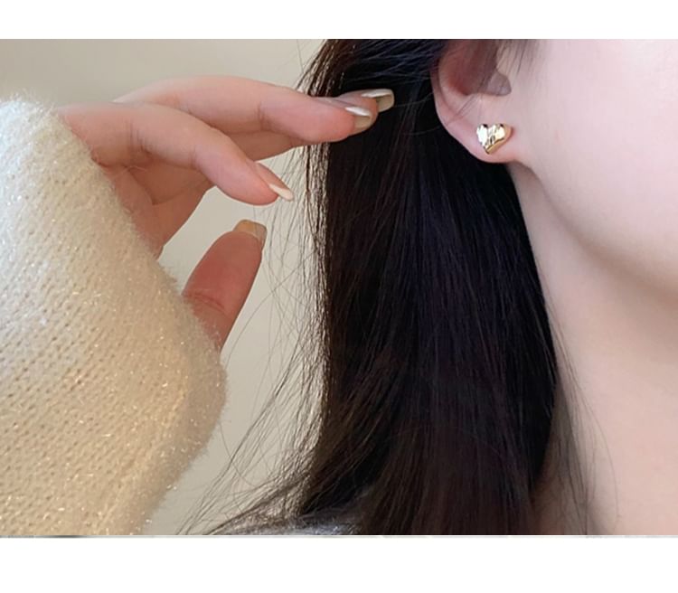 Stud Silver Heart Earring 925 Sterling