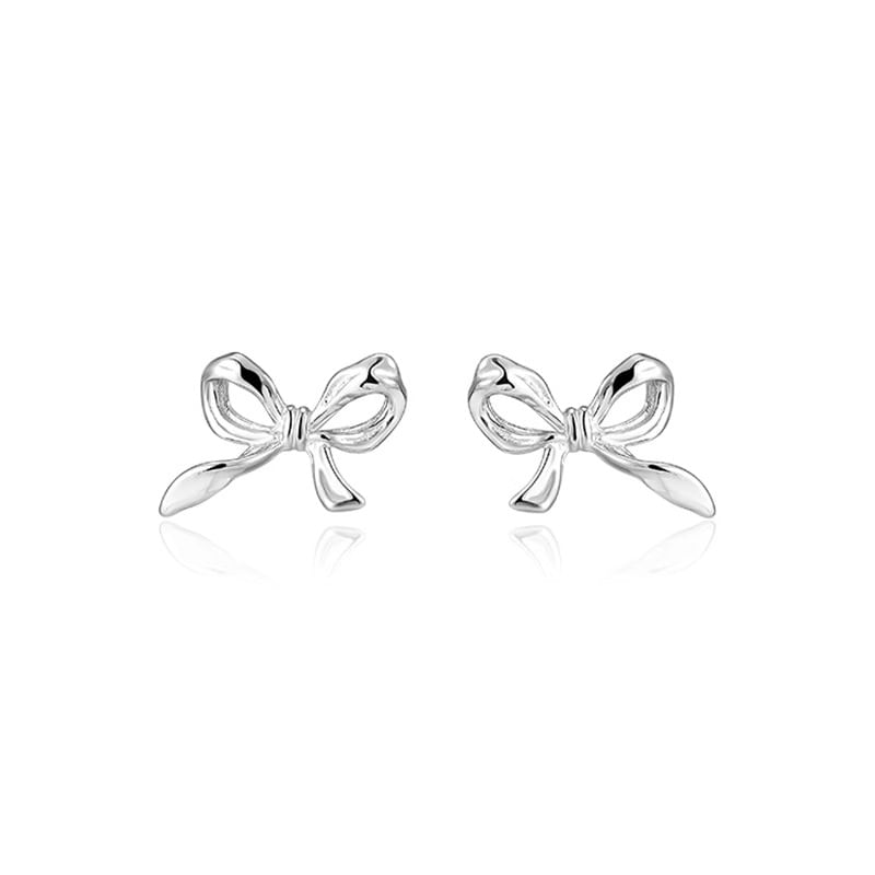 Stud 925 Silver Sterling Earring Bow