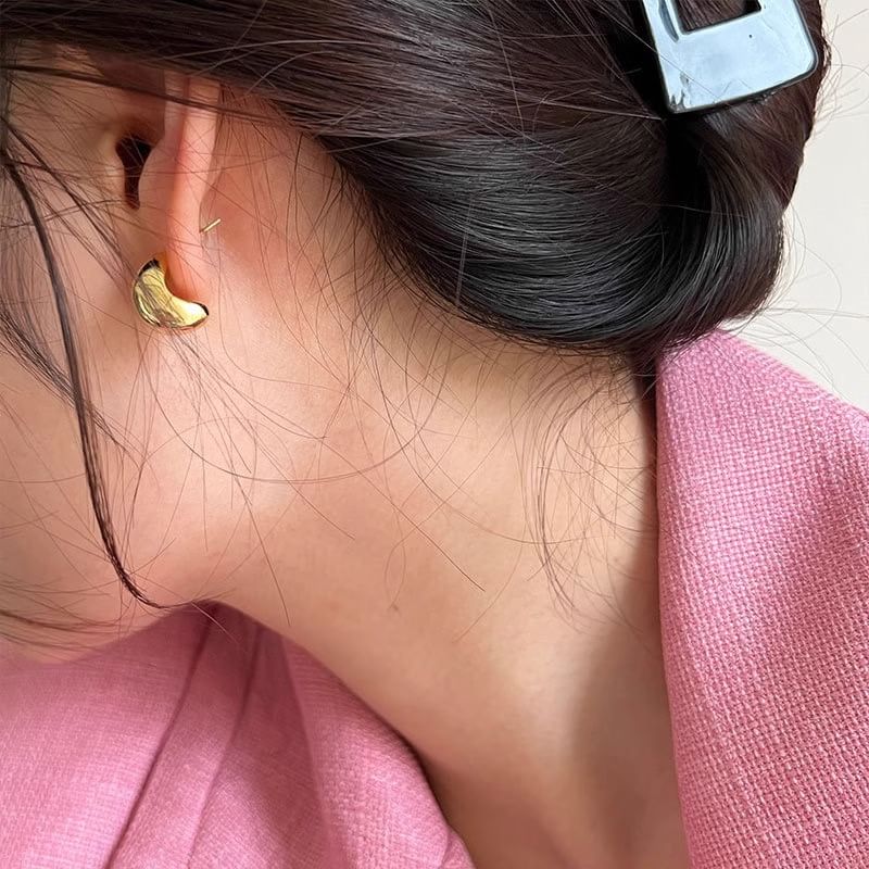 Hoop 925 Silver Glossy Earring Sterling