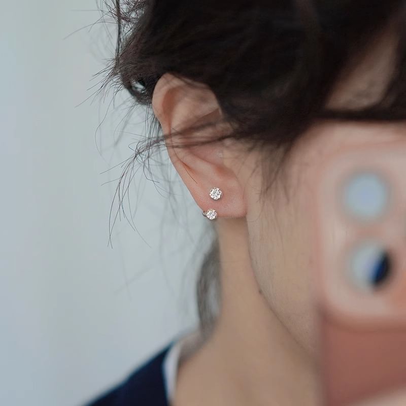 Huggie Rhinestone Earring Open