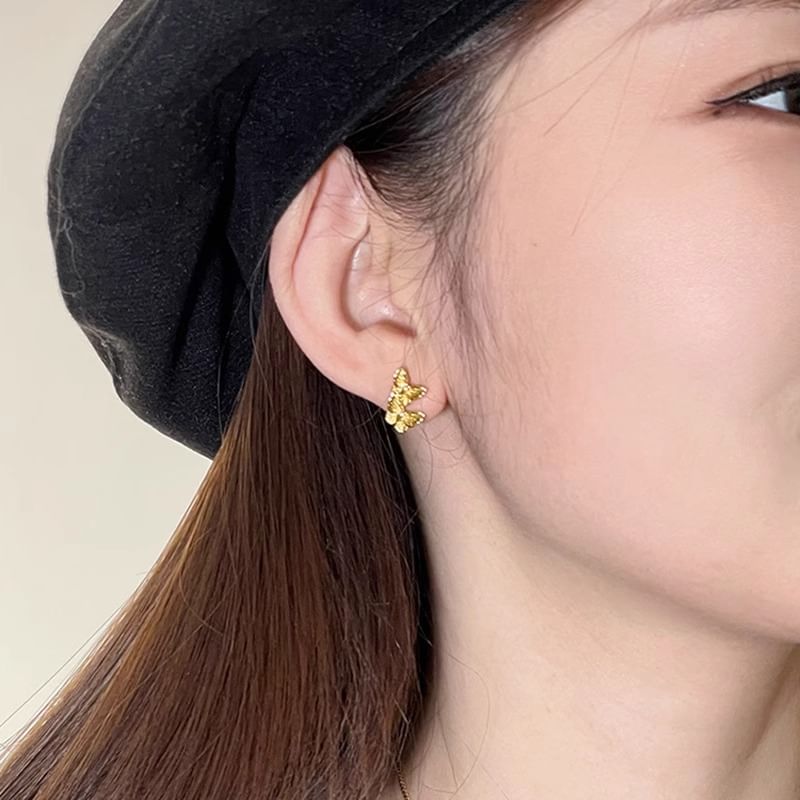 925 Sterling Silver Earring Butterfly Stud