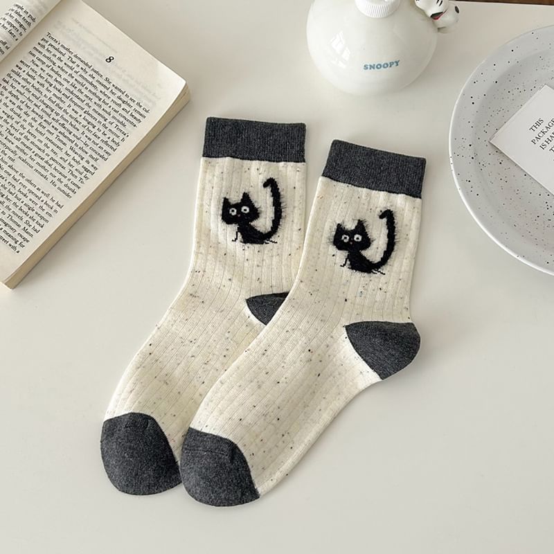 Cartoon Animal Patterned Short Socks