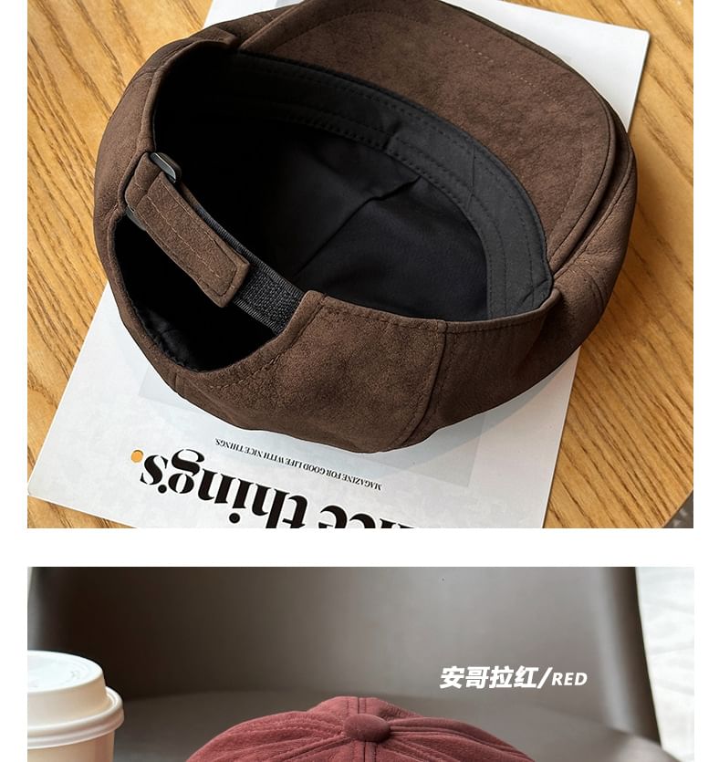 Suede Newsboy Cap