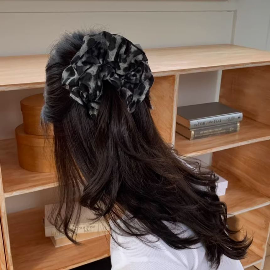 Hair Scrunchie Print Leopard