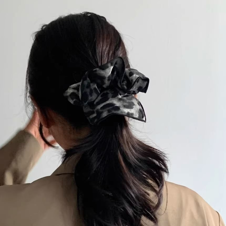 Hair Scrunchie Print Leopard