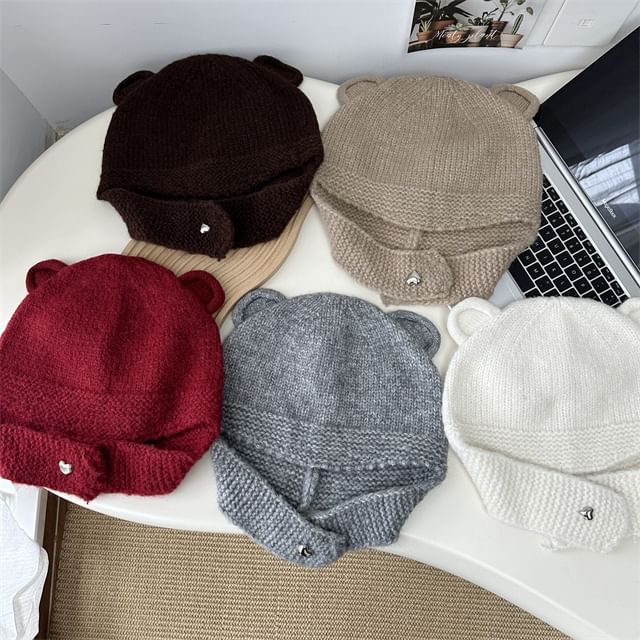 Ear Balaclava Knit Bear