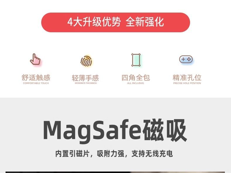 with Case Phone MagSafe) (Compatible Magnetic Transparent