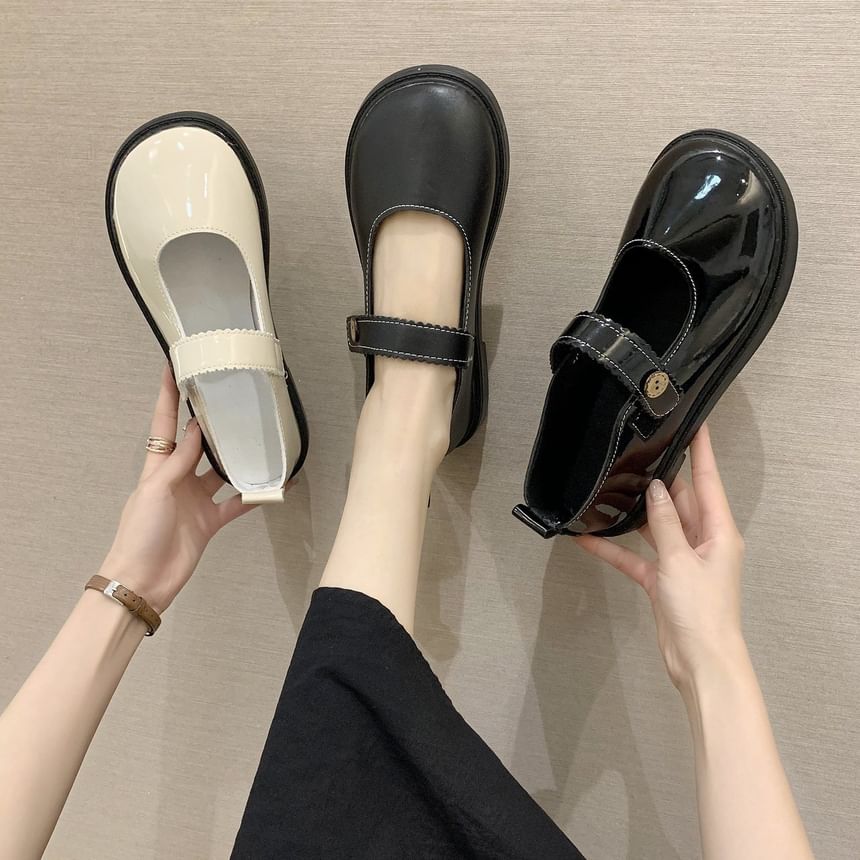 Faux Plain Flats Jane Leather Mary