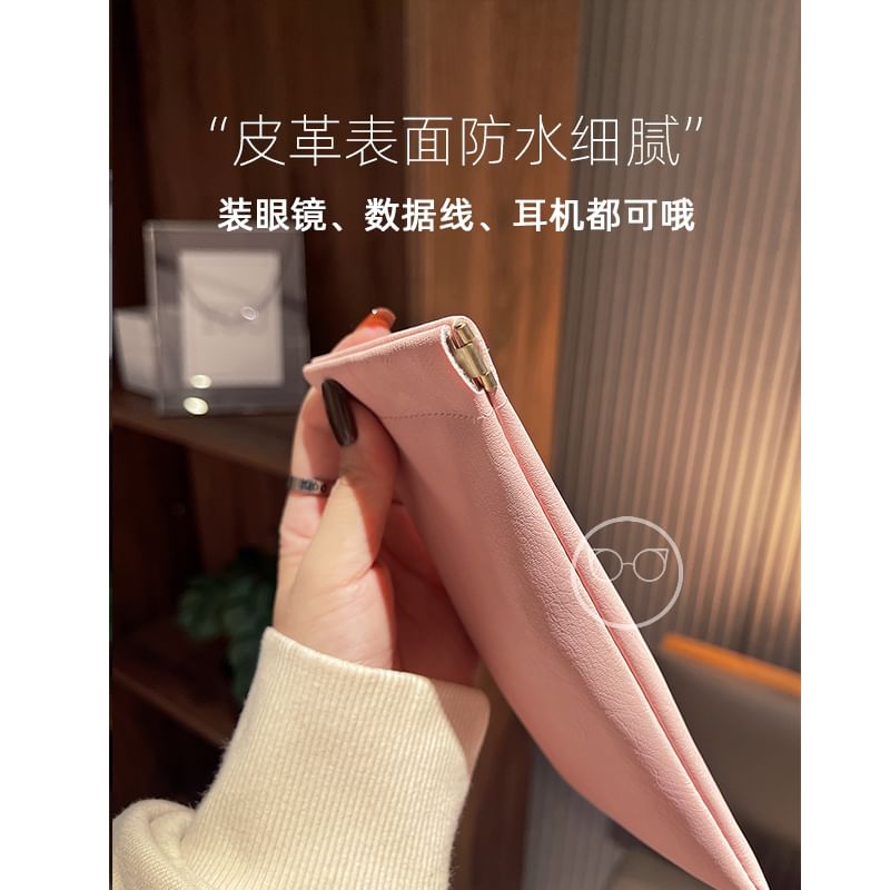 Leather Faux Glasses Case