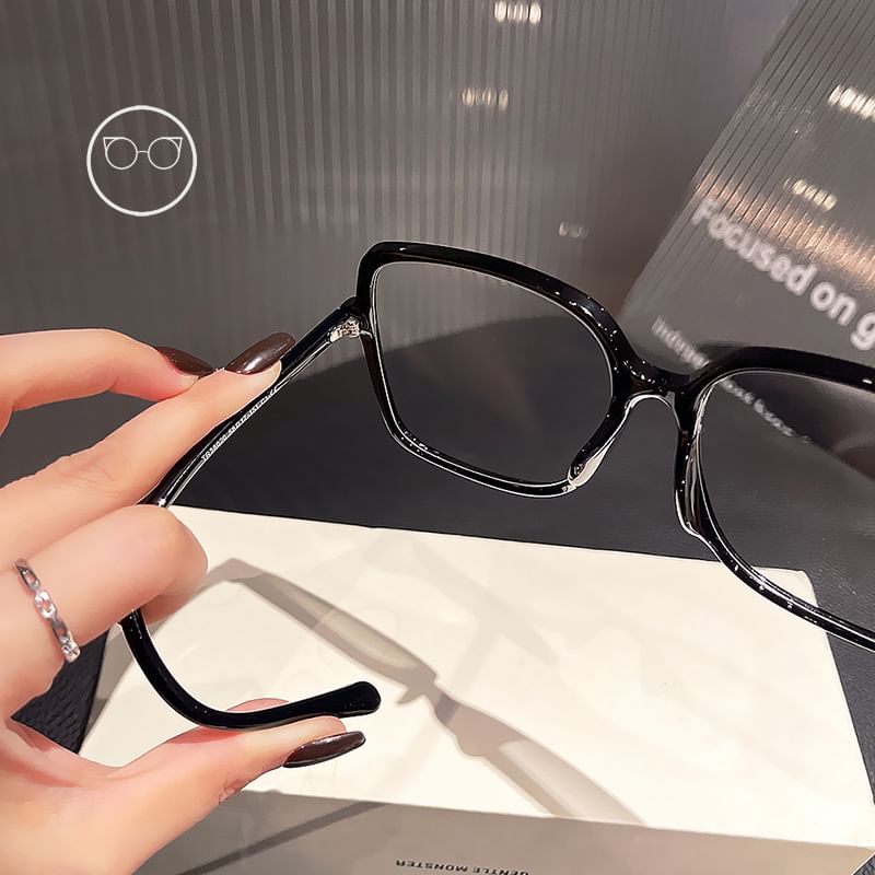 Blue Oversized Light Square Glasses Blocking