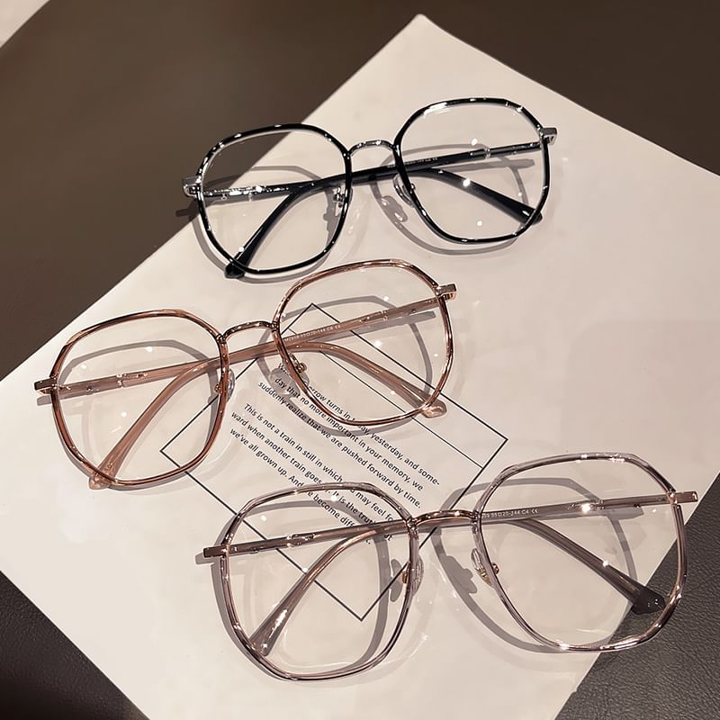 Light Glasses Metal Blocking Blue Geometric