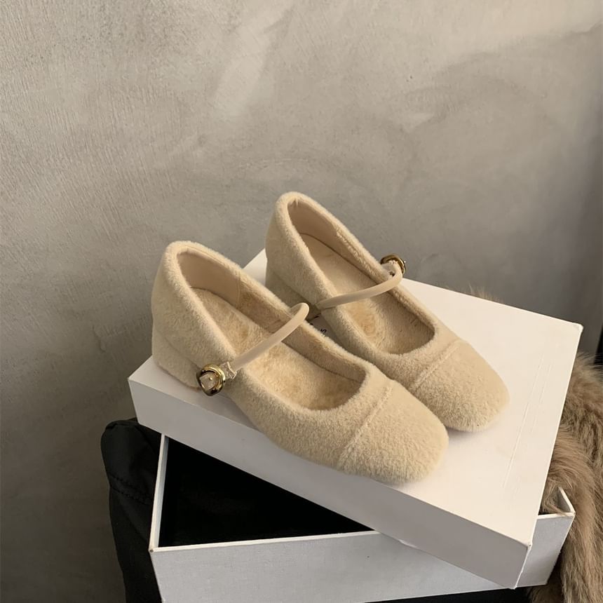 Plain Pumps Heel Low Mary Jane