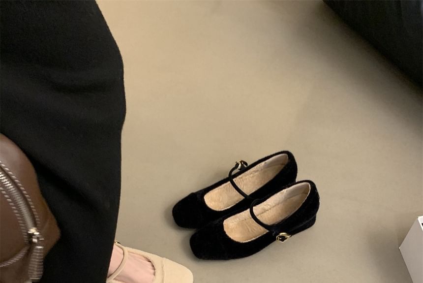 Plain Pumps Heel Low Mary Jane