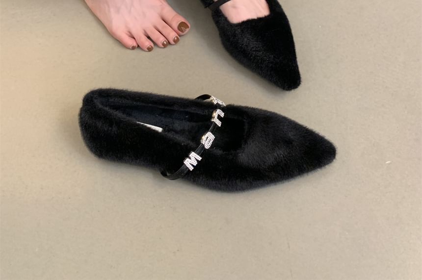 Pointed Fleece Flats