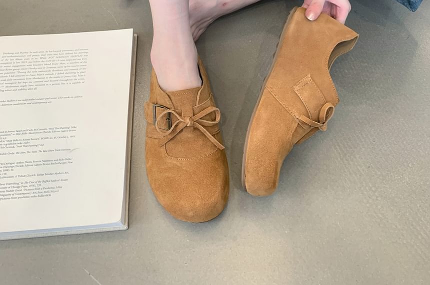 Lace-Up Shoes Velvet