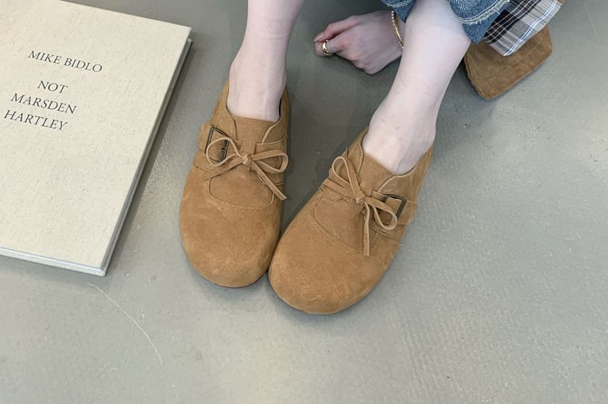 Lace-Up Shoes Velvet