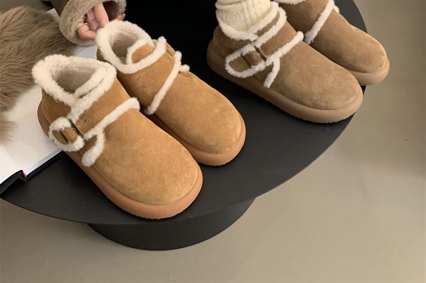 Snow Boots Buckled Ankle