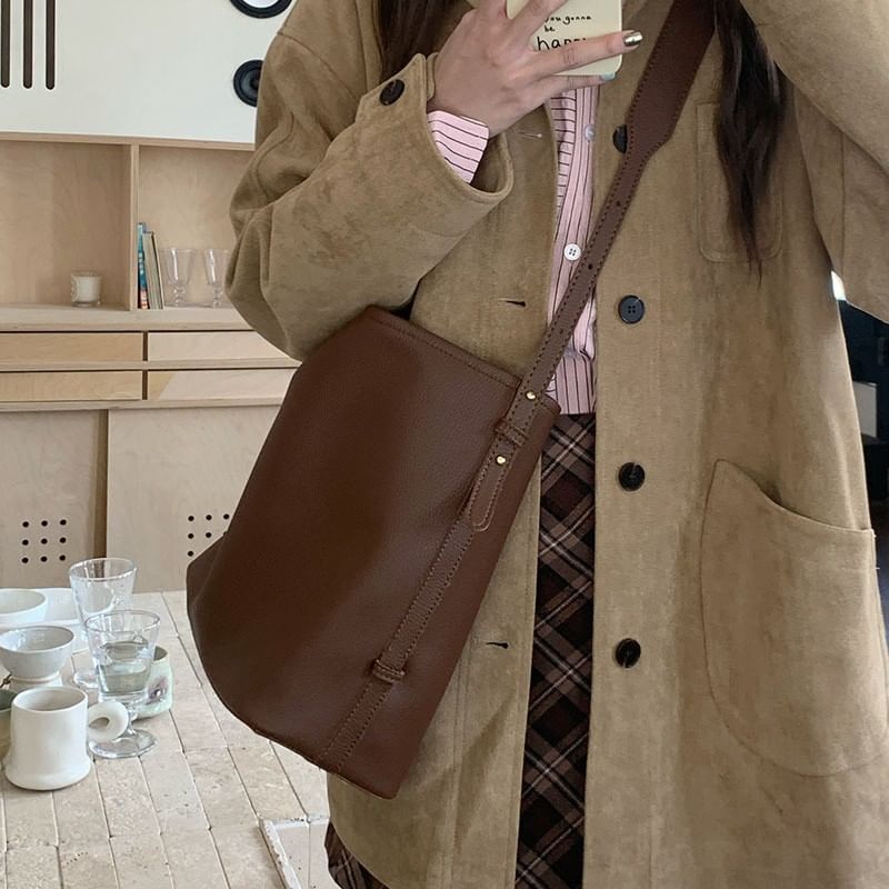 Faux Crossbody Bag Leather Pouch With