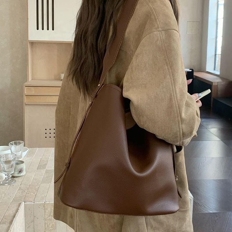 Faux Crossbody Bag Leather Pouch With