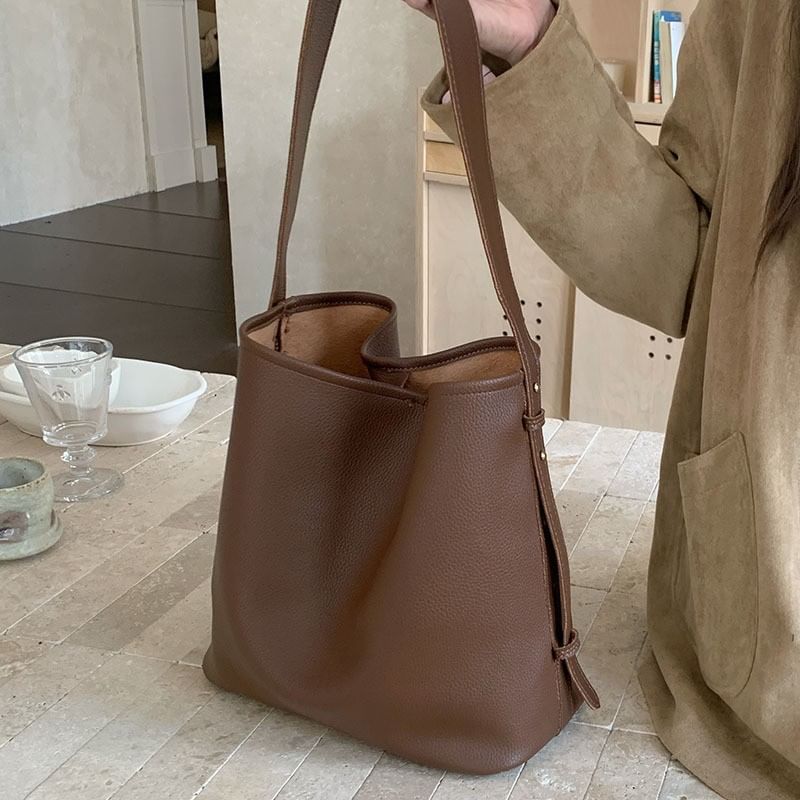 Faux Crossbody Bag Leather Pouch With