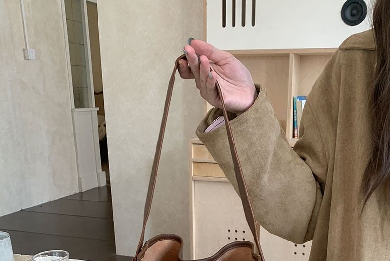 Faux Crossbody Bag Leather Pouch With