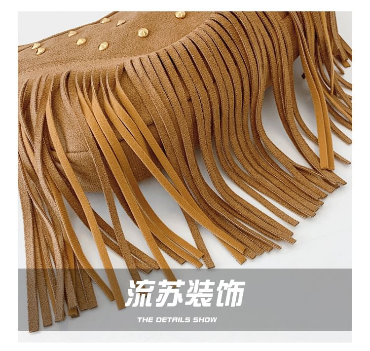 Crossbody Bag Tassel Studded