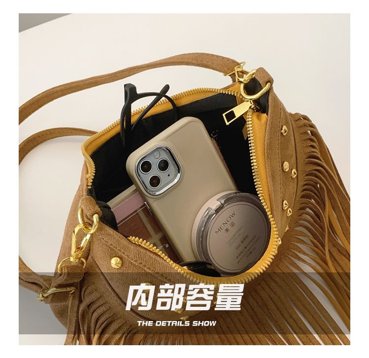 Crossbody Bag Tassel Studded