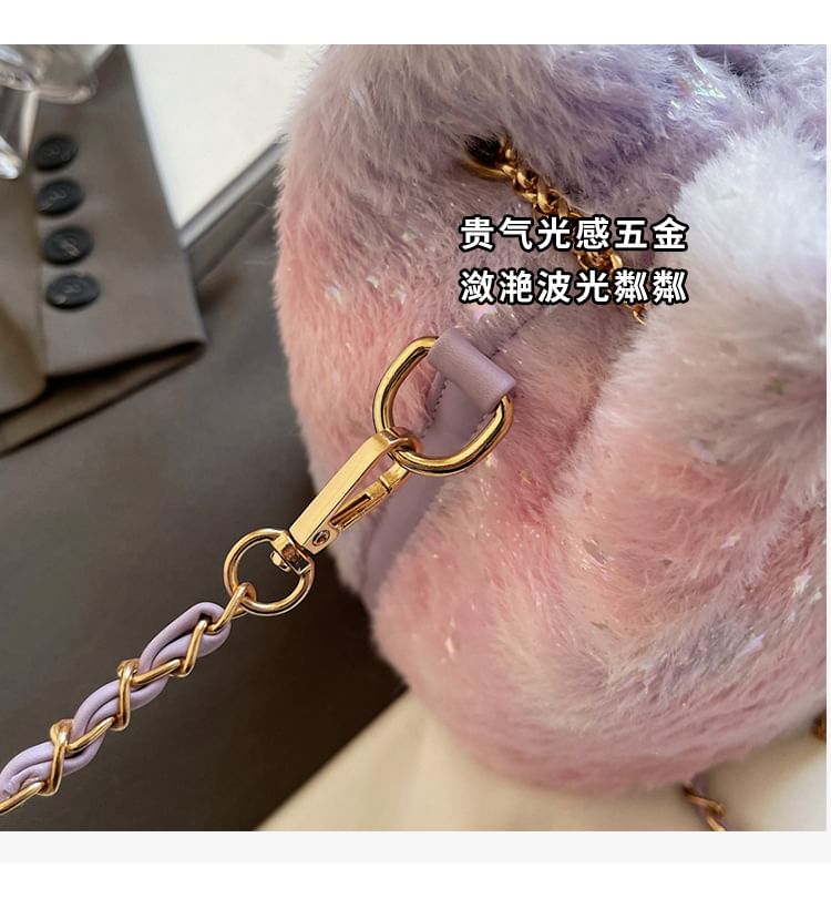 Star Print Bucket Strap Chain Gradient Bag