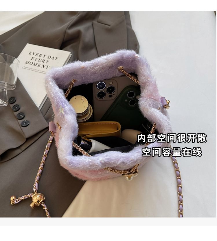 Star Print Bucket Strap Chain Gradient Bag