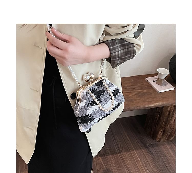 Faux Bag Crossbody Pearl Patterned