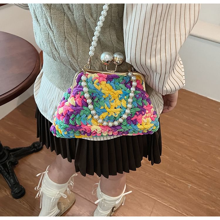 Faux Bag Crossbody Pearl Patterned
