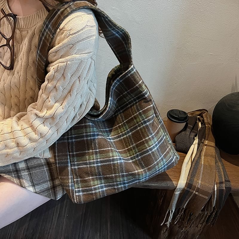 Plaid Tote Bag