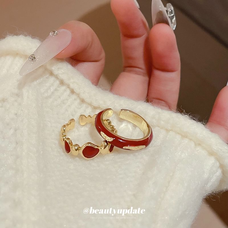 Geometry Open Ring Rhinestone /