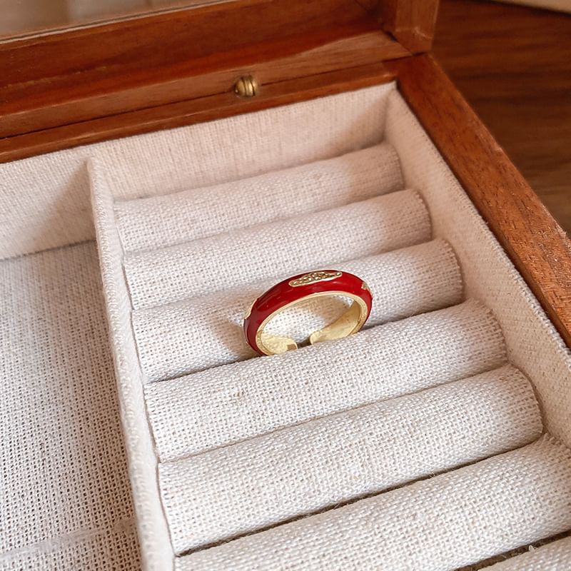 Geometry Open Ring Rhinestone /