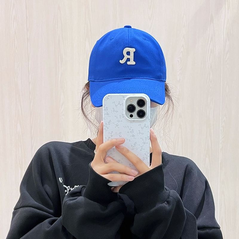 Cap Lettering Plain Embroidered Baseball /