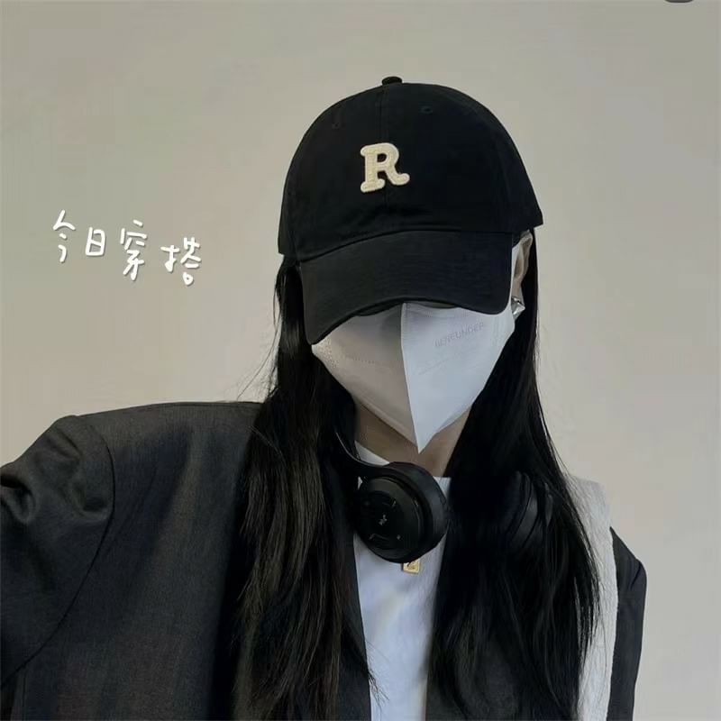 Cap Lettering Plain Embroidered Baseball /