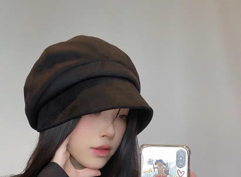 Plain Beanie Cap Newsboy /