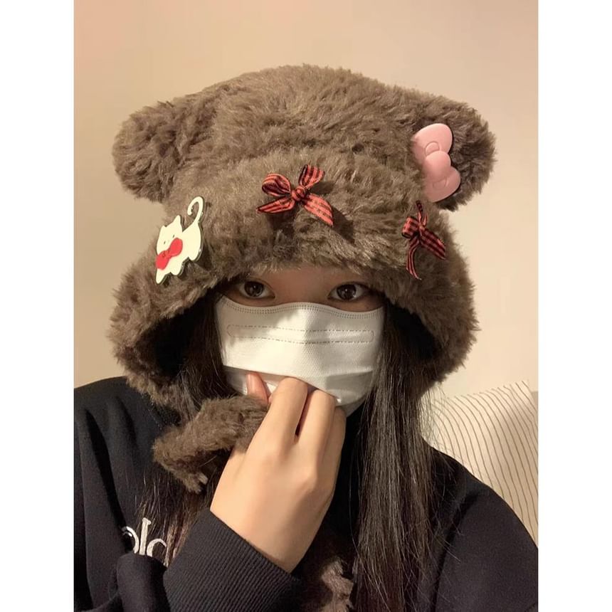 Fluffy Hat Ear / Dog Bow Bear