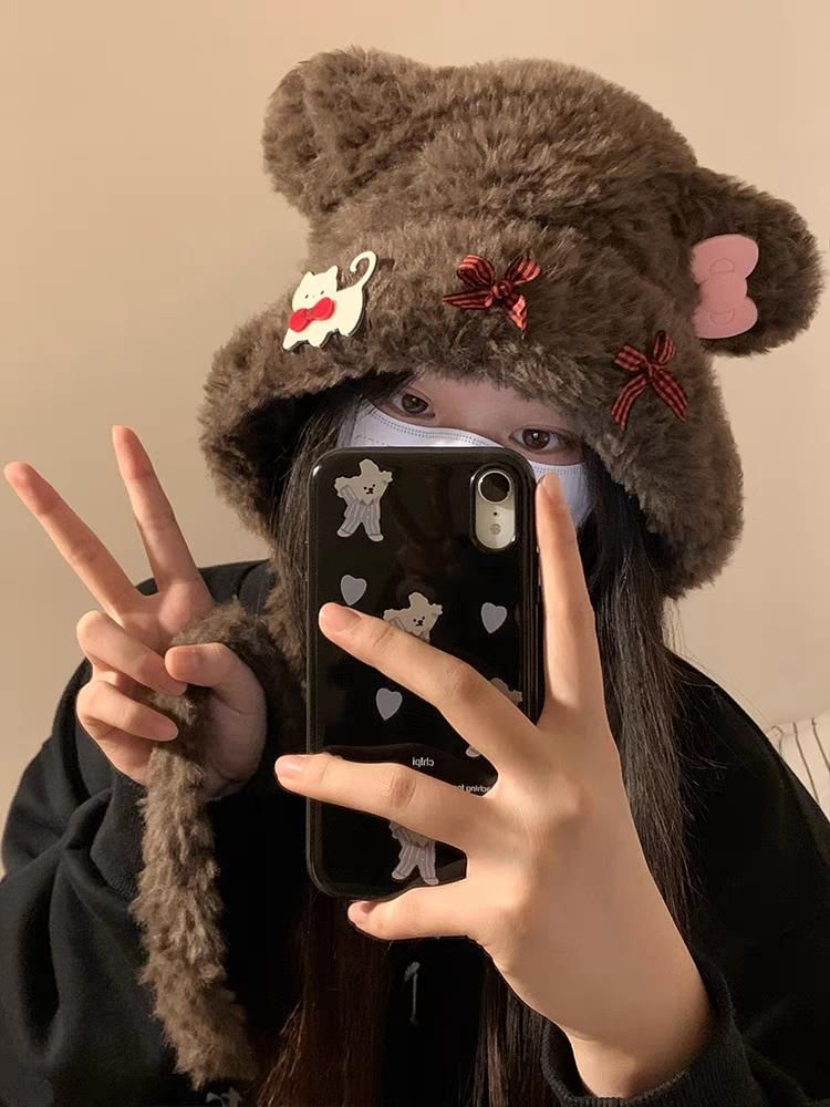 Fluffy Hat Ear / Dog Bow Bear