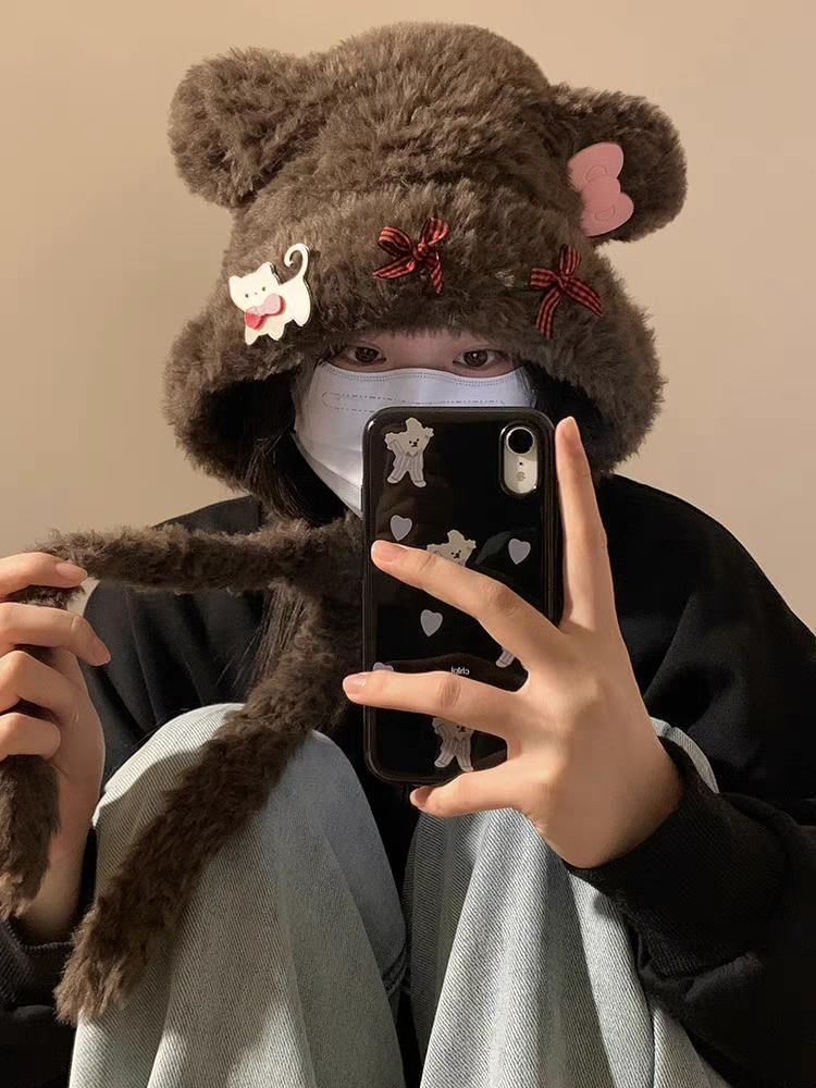 Fluffy Hat Ear / Dog Bow Bear