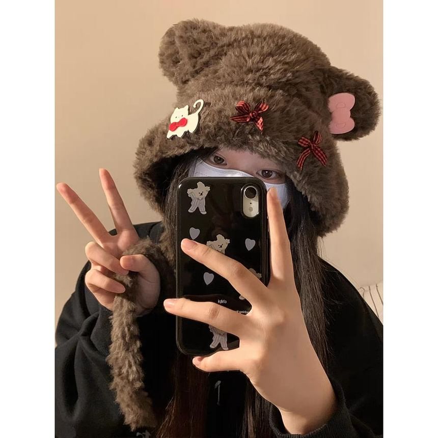 Fluffy Hat Ear / Dog Bow Bear