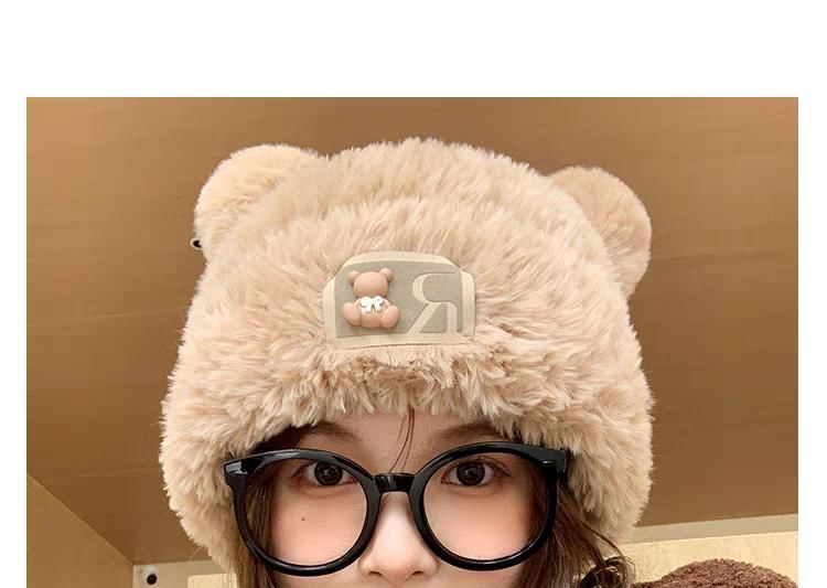 Two Tone Hat Fluffy Bear /