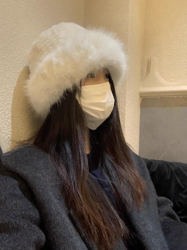 Panel Hat / Plain Fluffy Bucket
