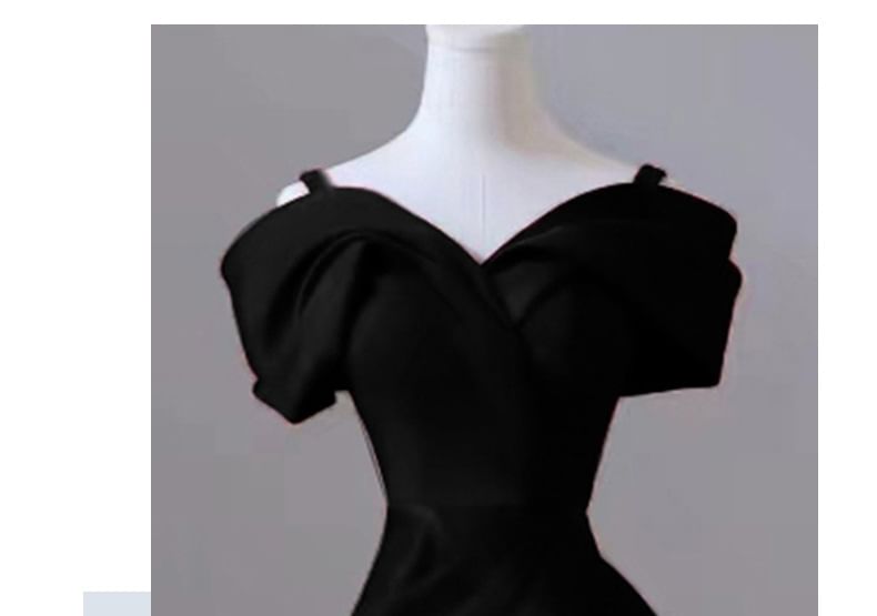 Mermaid Evening Cold-Shoulder Gown Plain