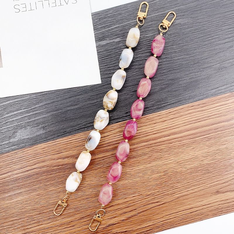 Bead Alloy Gemstone Faux Strap Phone