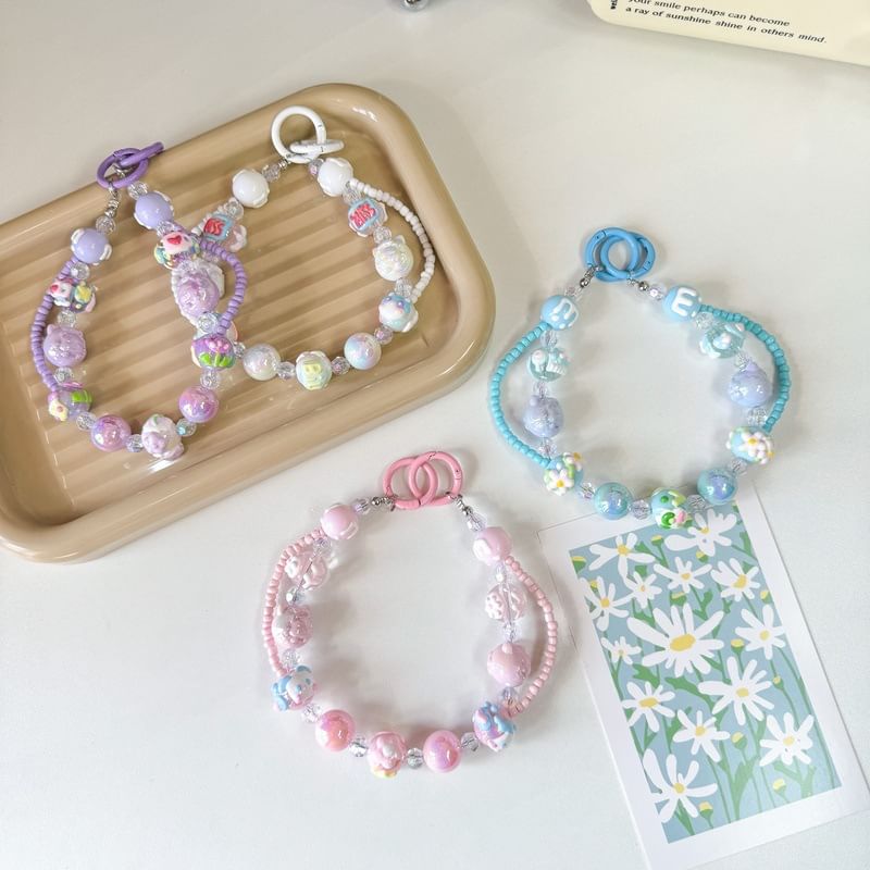 Layered Strap Bead Phone